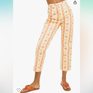 Free People She’s‎ All That Plaid High Waisted Crop Pant 0